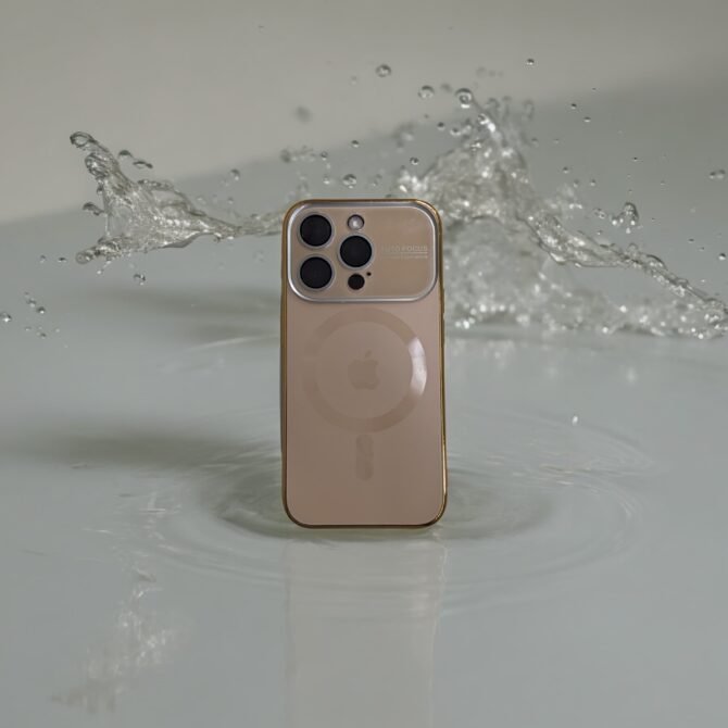 Clear Champagne Gold MagSafe Case